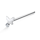 Stone Butterfly Shaped Straight Nose Stud NSKA-359